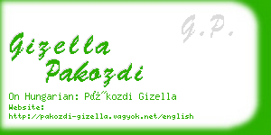 gizella pakozdi business card